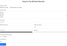 Công cụ tạo mã vạch