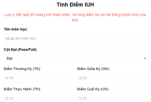 Công cụ tính điểm IUH