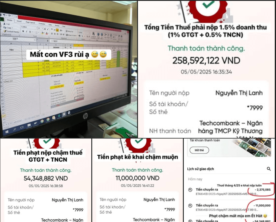 Hình ảnh thực hiện nghĩa vụ thanh toán chậm nộp thuế